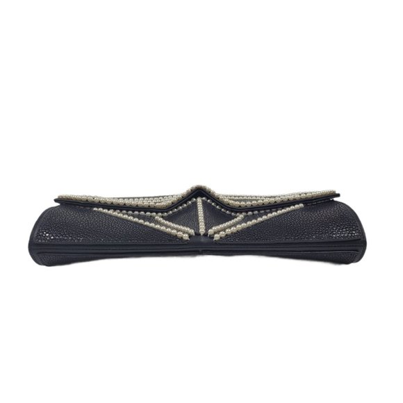 RARE! NEW Chanel Midnight Swim Pearl Origami Clutch - Picture 8 of 12